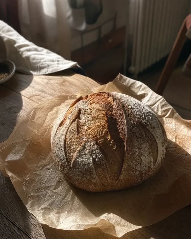 The same sourdough loaf, re-shot in Latent's UGC look